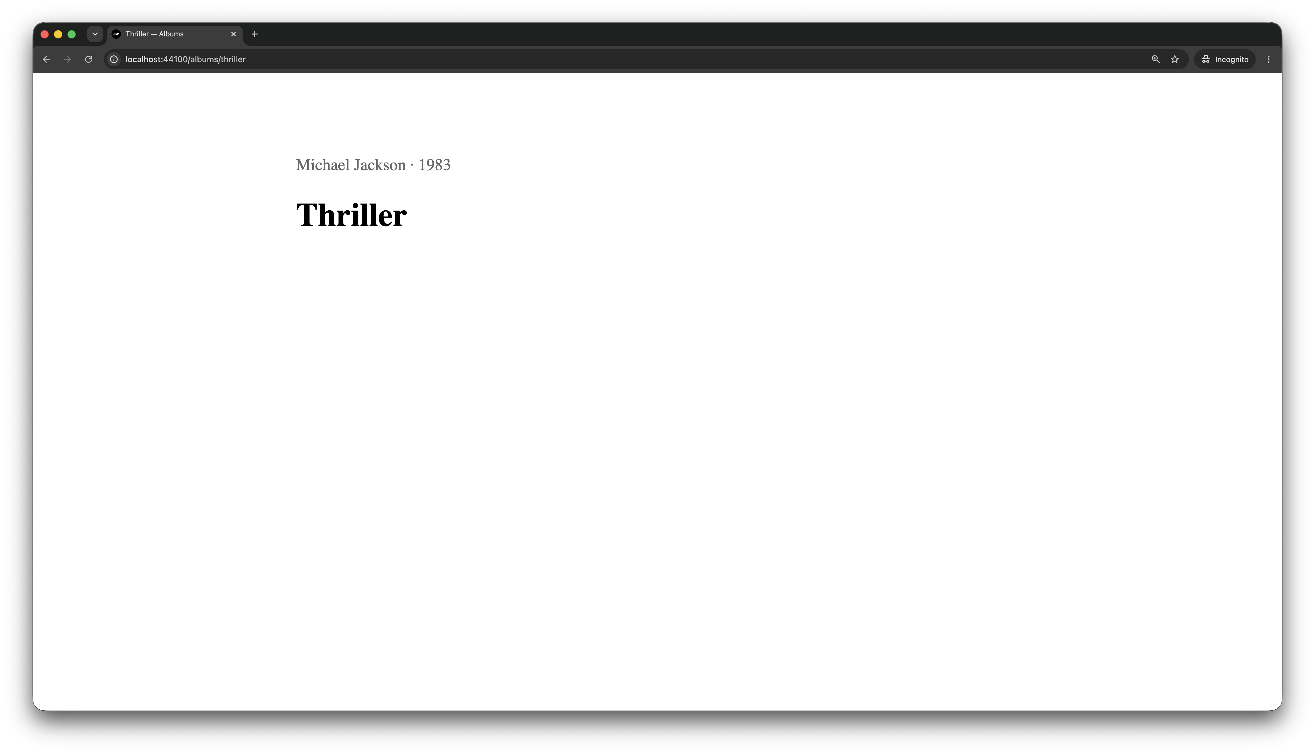 Page showing text "Michael Jackson · 1983 Thriller"